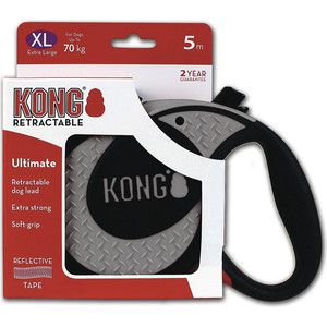 Рулетка KONG Ultimate XL лента 5м серая для собак до 70кг