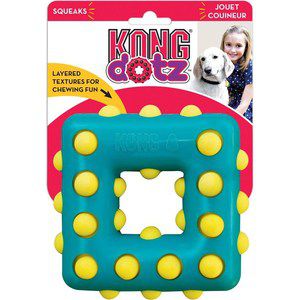 Игрушка KONG Dotz Square Large "Квадрат" большой 13см для собак