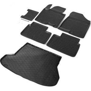 Комплект ковриков салона и багажника Rival для Kia Ceed II универсал (2012-2018), полиуретан, без крепежа, K12801004-1