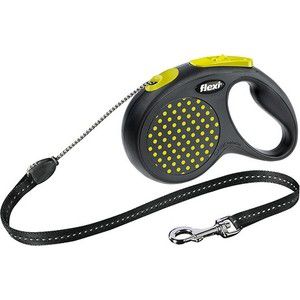 Рулетка Flexi Design M лента 5м желтая для собак до 25кг