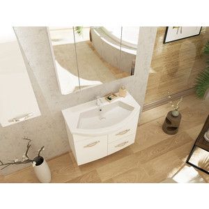Мебель для ванной Dreja Alfa 90 1 дверка, 2 ящика, белый