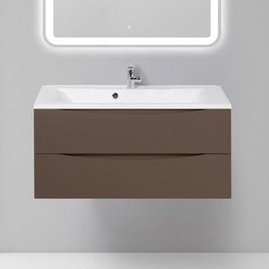 Тумба с раковиной BelBagno Marino 100 cioccolato opaco (MARINO-1000-2C-SO-CTO-P, BB1000/445-LV-MR-PR)