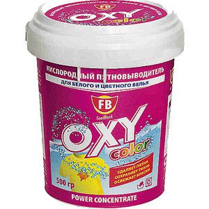 Пятновыводитель FeedBack Oxy color кислородный для цветного и белого белья 500 г