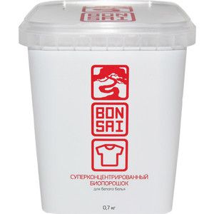 Стиральный БИОпорошок BONSAI для белого белья, концентрат 700 г