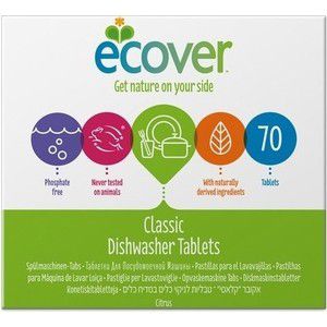 Таблетки для посудомоечной машины (ПММ) ECOVER Эковер экологичные 70 шт 1,4 кг