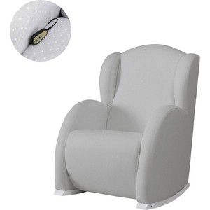 Кресло качалка Micuna Wing/Flor Relax white/grey искусственная кожа