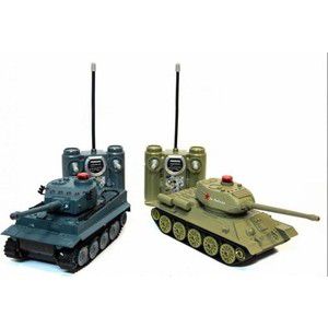 Радиоуправляемый танковый бой Huan Qi Т34 и Tiger 1:28 - c-00135(508-t)