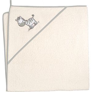 Полотенце уголок Ceba Baby 100*100 см Zebra beige W-815-002-110