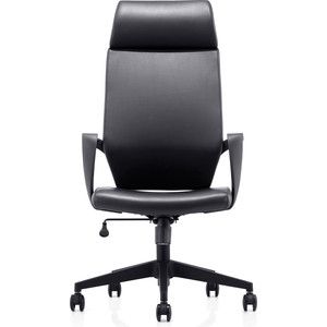 Кресло офисное NORDEN Союз/черный пластик/черная экокожа