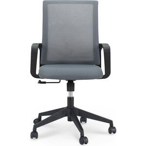 Кресло офисное NORDEN Стронг LB/ черный пластик/серая сетка/серая ткань