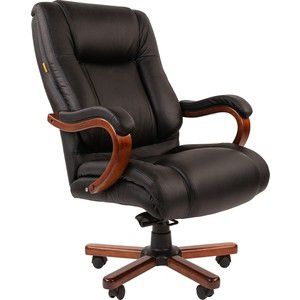 Офисное кресло Chairman 503 кожа черный