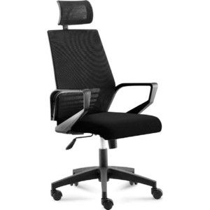 Кресло офисное NORDEN Эрго black/ черный пластик/черная сетка/черная ткань