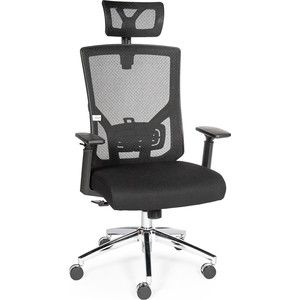 Кресло офисное NORDEN Гарда черный пластик/черная сетка/черная сидушка