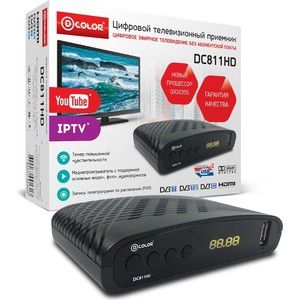 Тюнер DVB-T2 D-Color DC811HD