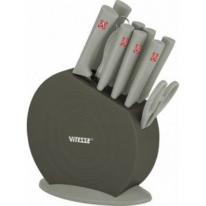 Набор ножей 11 предметов Vitesse (VS-8131 Серый)