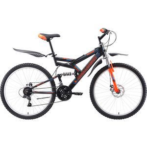 Велосипед Challenger Genesis FS 26 D черный/оранжевый/голубой 18"