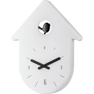 Часы настенные бело-чёрные Koziol Toc-Toc (2329101)
