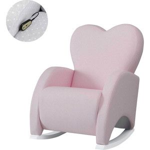 Кресло качалка Micuna Wing/Love Relax white/pink искусственная кожа