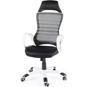 Кресло офисное NORDEN Реноме белый пластик/черная ткань/черная сетка