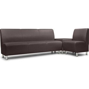 Модульный диван Шарм-Дизайн Гамма-2 коричневый