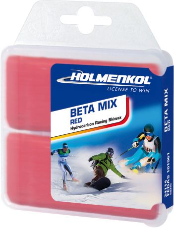 Holmenkol Мазь скольжения твердая для лыж и сноубордов HOLMENKOL Beta Mix Red