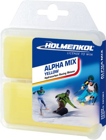 Holmenkol Мазь скольжения твердая для лыж и сноубордов HOLMENKOL Alpha Mix Yellow