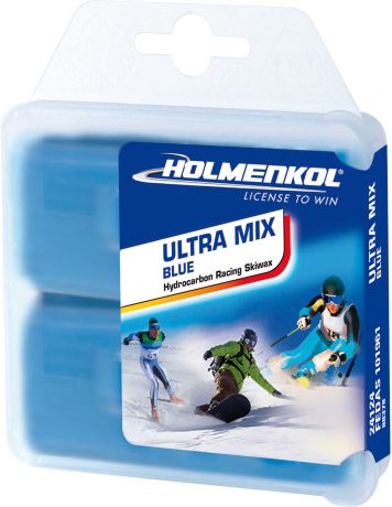 Holmenkol Мазь скольжения твердая для лыж и сноубордов HOLMENKOL Ultra Mix Blue