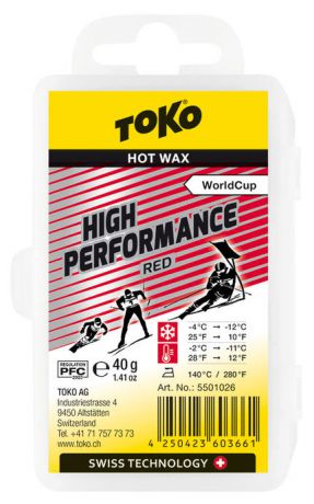 Toko Мазь скольжения TOKO High Performance red 40g, -4С/-12C