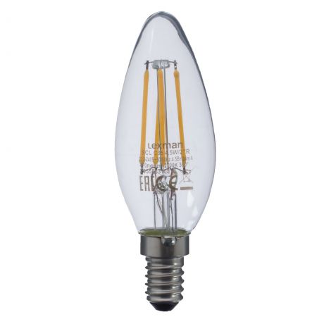 Лампа светодиодная Lexman свеча E14 4.5 Вт 470 Лм свет тёплый белый