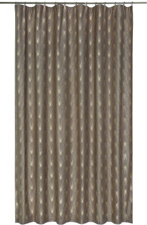 Штора на ленте «Marta», 200х260 см, геометрия, цвет серый/коричневый