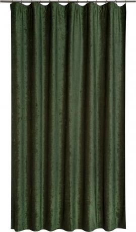 Штора на ленте «Bibiena», 200х260 см, однотон, цвет зелёный