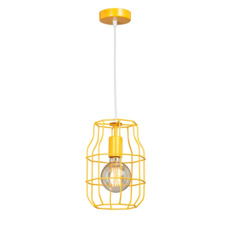Светильник подвесной «Радуга», 1 лампа, 3 м², цвет жёлтый