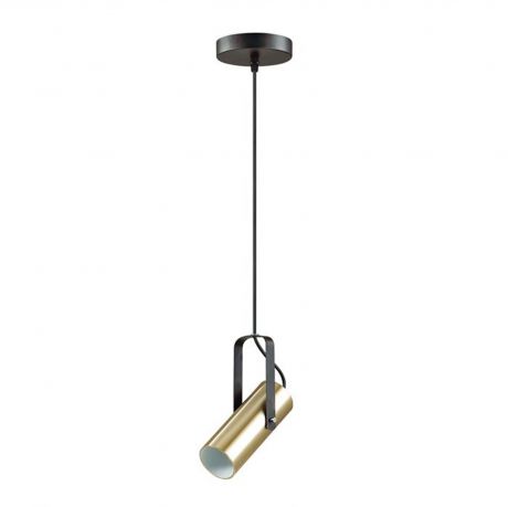 Светильник подвесной Claire 3714/1, 1 лампа, 2.5 м², цвет матовый чёрный/золотой