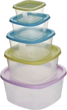 Набор контейнеров для хранения продуктов Hitt Rainbow 5 шт.