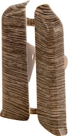 Заглушка для плинтуса левая и правая «Дуб макао», высота 80 мм