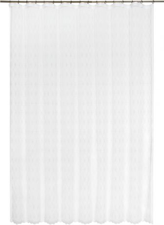 Тюль на ленте «Вышивка», 250x260 см, орнамент, цвет белый