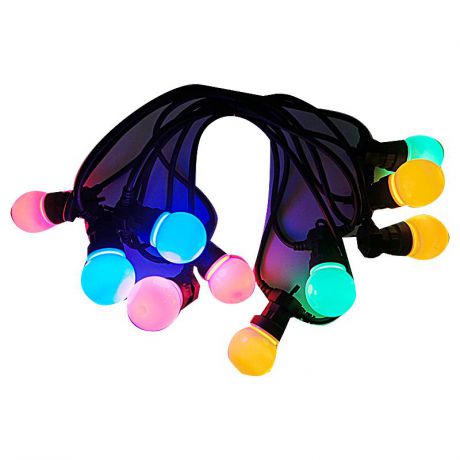 Электрогирлянда-шнур «10 шаров» без блока питания, 50 LED ламп, цвет мультиколор