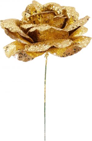 Ёлочное украшение «Цветок» 15 см, цвет золотой