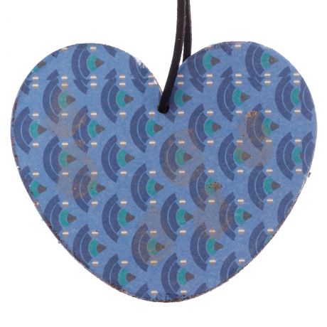 Ёлочное украшение «Сердце» 10x9 см, дерево, цвет голубой