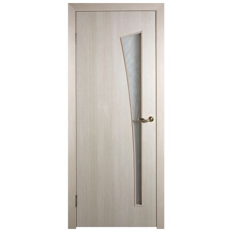 Дверь межкомнатная остеклённая ламинированное Белеза 200x90 см цвет белый дуб
