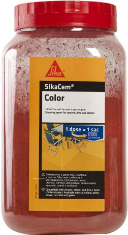 Краситель для бетона и смесей Sika SikaCim Color, 0.8 кг, цвет красный