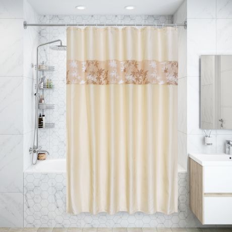 Штора для ванной комнаты «Кленовый лист» 180х200 см