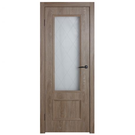 Дверь межкомнатная остеклённая Престиж 200х60 см цвет натуральный дуб