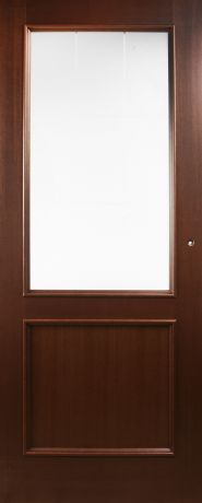 Дверь межкомнатная остеклённая шпонированное Этерно 200x80 см цвет итальянский орех