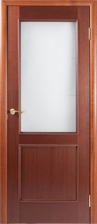 Дверь межкомнатная остеклённая шпонированное Этерно 200x90 см цвет итальянский орех