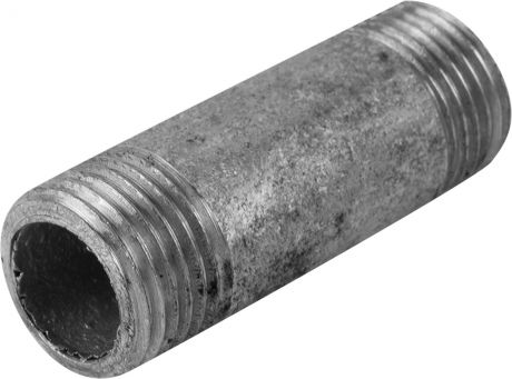 Фитинг резьбовой, оцинкованный, наружняя резьба, 1/2"х60 мм, сталь