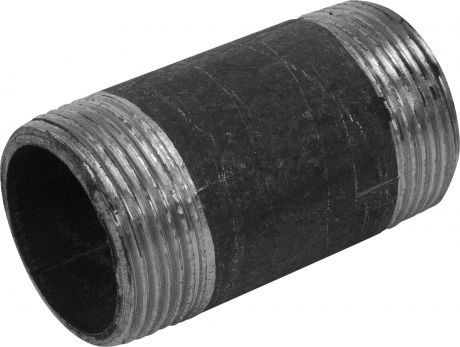 Бочонок, наружняя резьба, 1 1/4"х70 мм, сталь, цвет чёрный