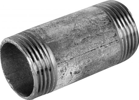 Фитинг резьбовой, оцинкованный, наружняя резьба, 1"х70 мм, сталь