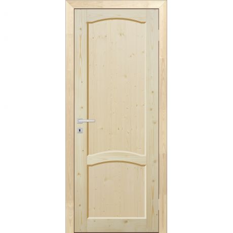 Дверь межкомнатная глухая 70x200 см, массив хвои, цвет натуральный
