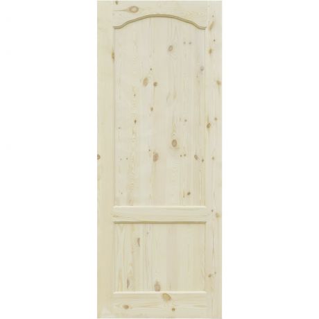 Дверь межкомнатная глухая арочное с филенкой 80x200 см, хвоя, цвет натуральный